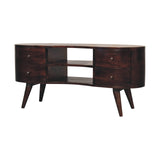 Light Walnut Wave Entertainment Unit - Artisan Furniture