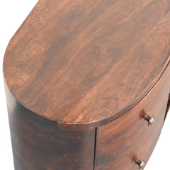 Light Walnut Wave Entertainment Unit - Artisan Furniture