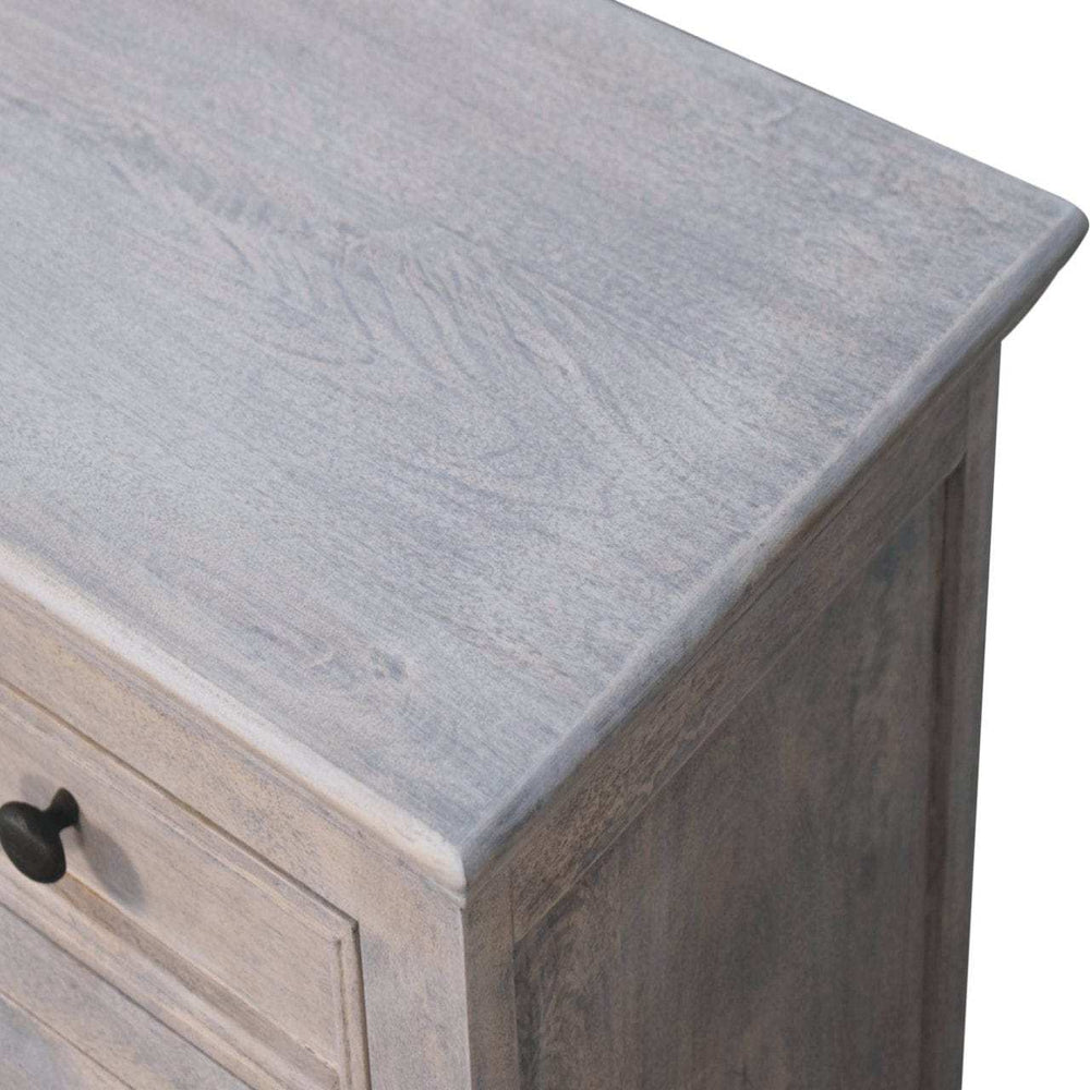Stone Finish Cabinet with Glazed Doors - Artisan Furniture - Flyclothing LLC