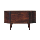 Light Walnut Rounded Lid-up Blanket Box - Artisan Furniture - Flyclothing LLC