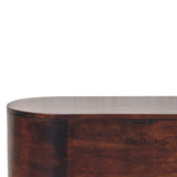 Light Walnut Rounded Lid-up Blanket Box - Artisan Furniture - Flyclothing LLC