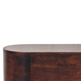 Light Walnut Rounded Lid-up Blanket Box - Artisan Furniture - Flyclothing LLC