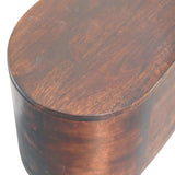 Light Walnut Rounded Lid-up Blanket Box - Artisan Furniture - Flyclothing LLC