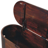 Light Walnut Rounded Lid-up Blanket Box - Artisan Furniture - Flyclothing LLC