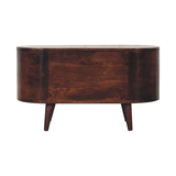Light Walnut Rounded Lid-up Blanket Box - Artisan Furniture - Flyclothing LLC