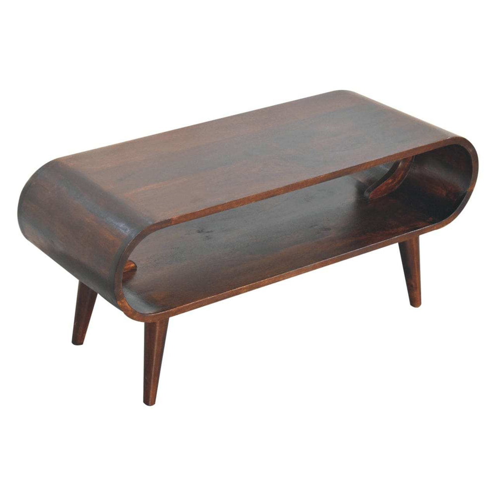 Amaya Light Walnut Coffee Table - Artisan Furniture - Flyclothing LLC