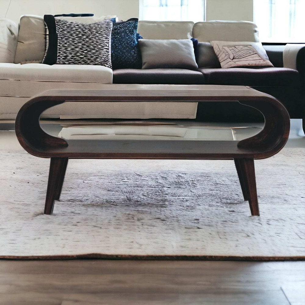 Amaya Light Walnut Coffee Table - Artisan Furniture - Flyclothing LLC