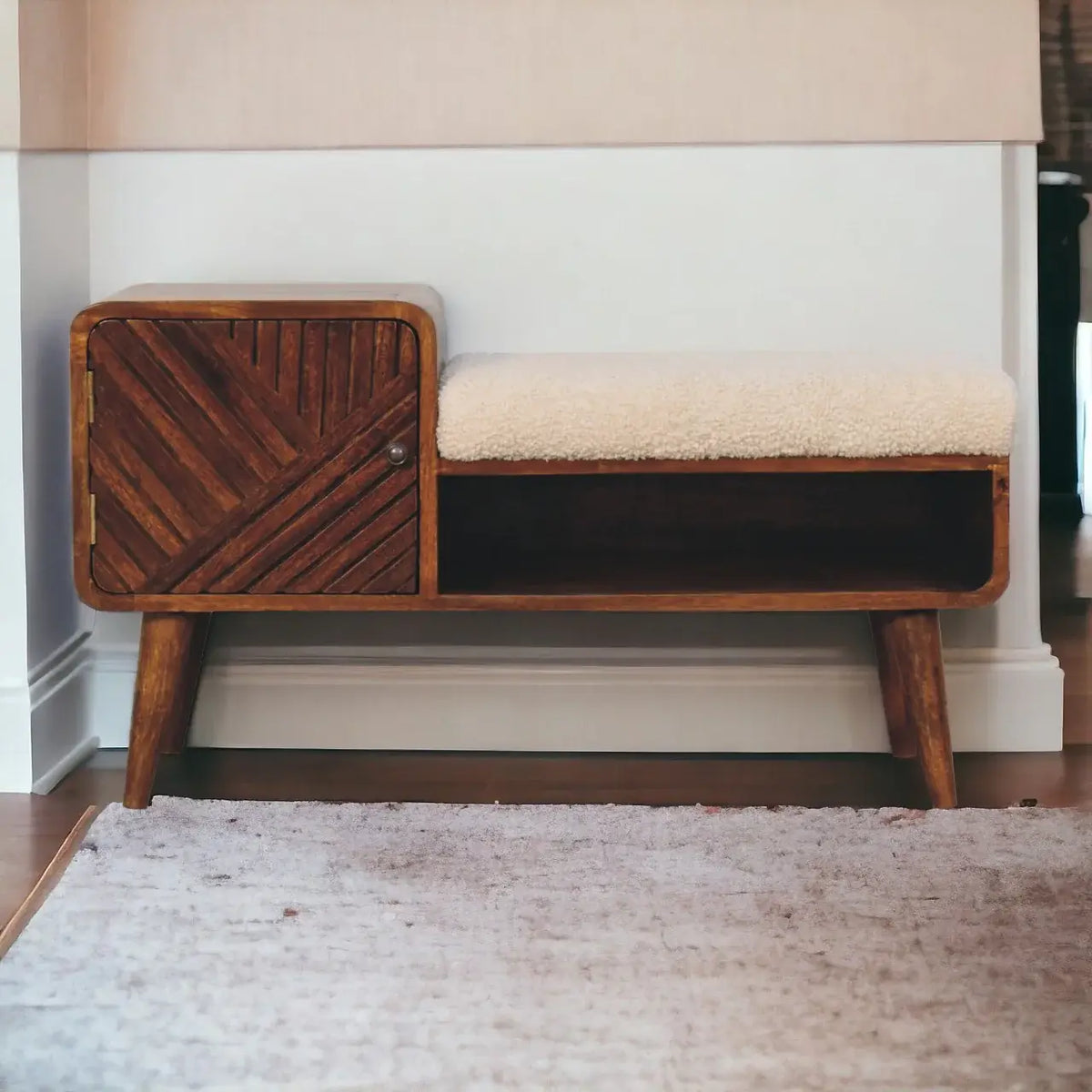 Artisan Furniture Boucle Carved Chestnut Telephone Table - Artisan Furniture - Flyclothing LLC