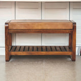 Small Buffalo Slatted Hallway Bench - Artisan Furniture - Flyclothing LLC
