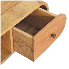 Oak-ish Circular TV Unit - Artisan Furniture