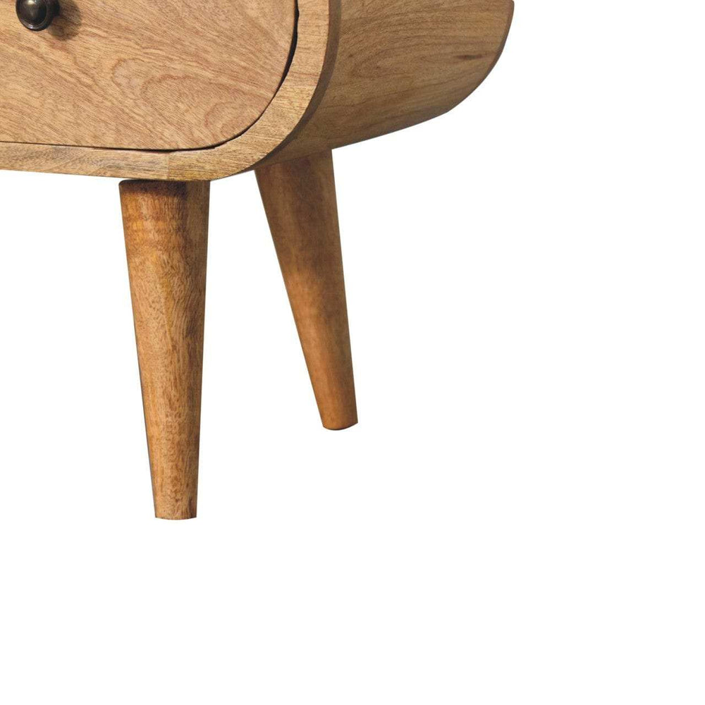 Oak-ish Circular TV Unit - Artisan Furniture - Flyclothing LLC