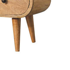 Oak-ish Circular TV Unit - Artisan Furniture