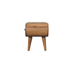 Oak-ish Circular TV Unit - Artisan Furniture