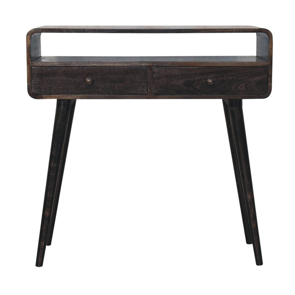 Curved Oak-ish Console Table - Artisan Furniture