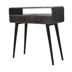 Curved Oak-ish Console Table - Artisan Furniture