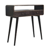 Curved Oak-ish Console Table - Artisan Furniture