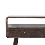 Curved Oak-ish Console Table - Artisan Furniture - Flyclothing LLC