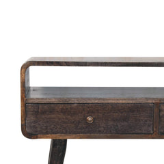 Curved Oak-ish Console Table - Artisan Furniture