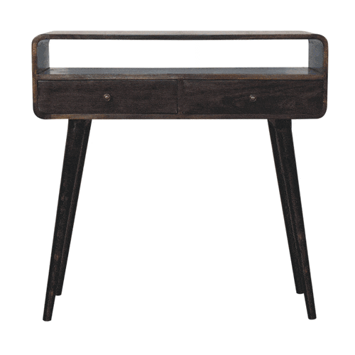 Curved Oak-ish Console Table - Artisan Furniture - Flyclothing LLC