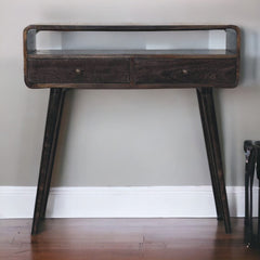 Curved Oak-ish Console Table - Artisan Furniture