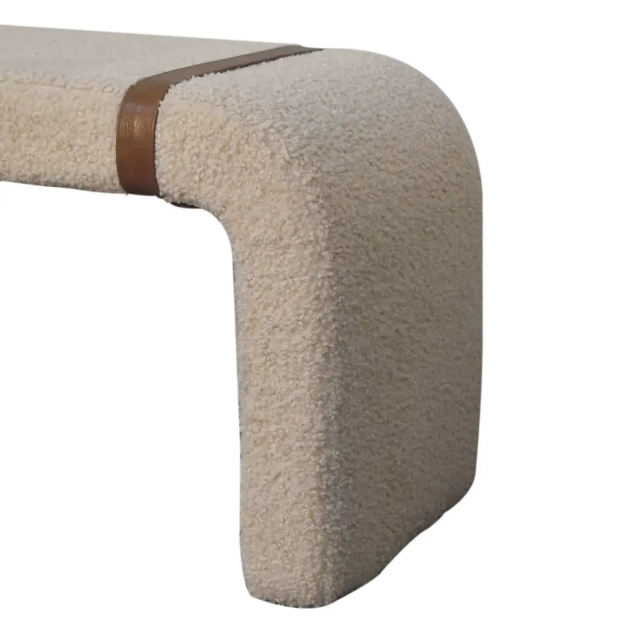 Boucle Leather Strap Bench - Artisan Furniture - Flyclothing LLC