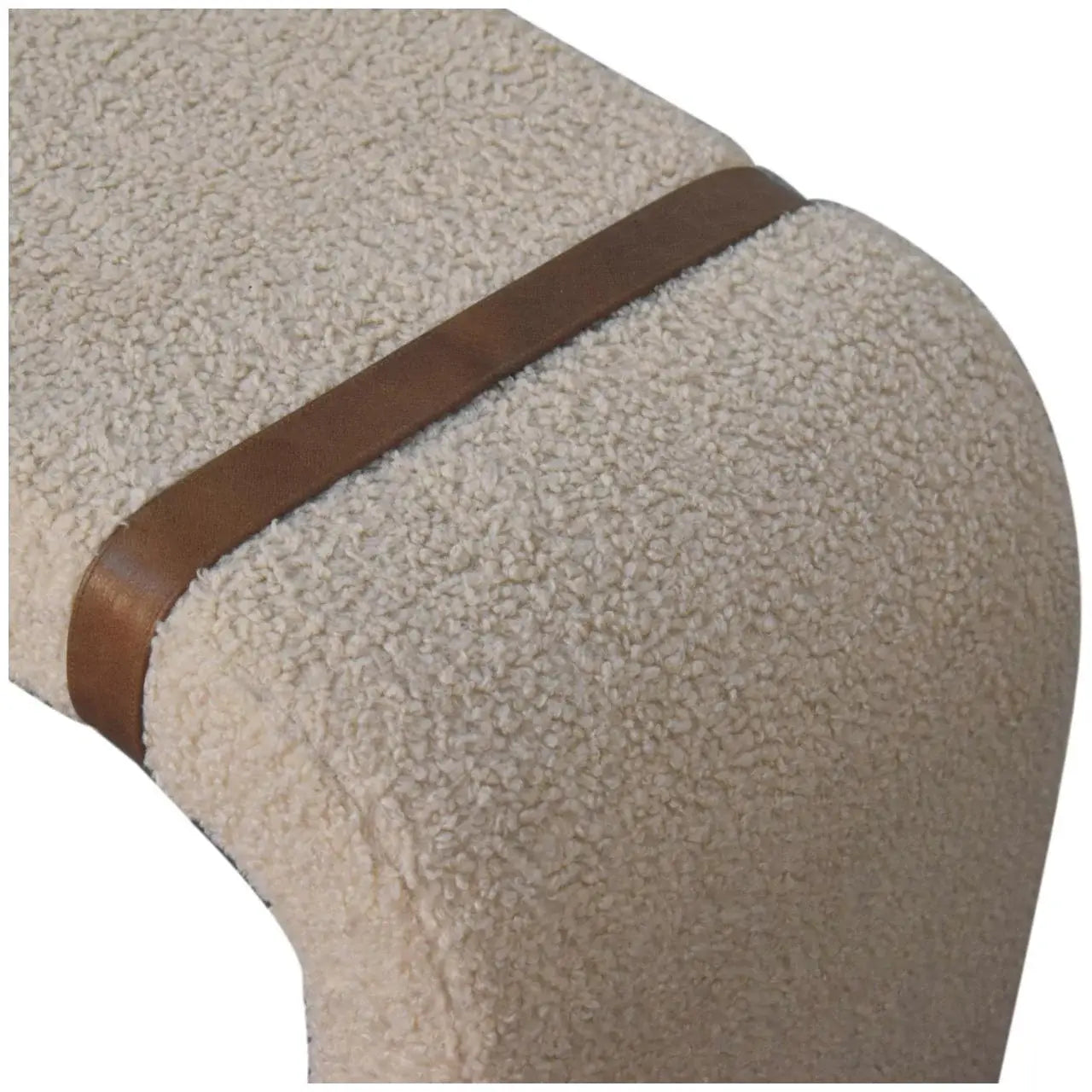 Boucle Leather Strap Bench - Artisan Furniture - Flyclothing LLC