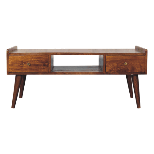 Elevated Chestnut Media Unit - Artisan Furniture - Flyclothing LLC