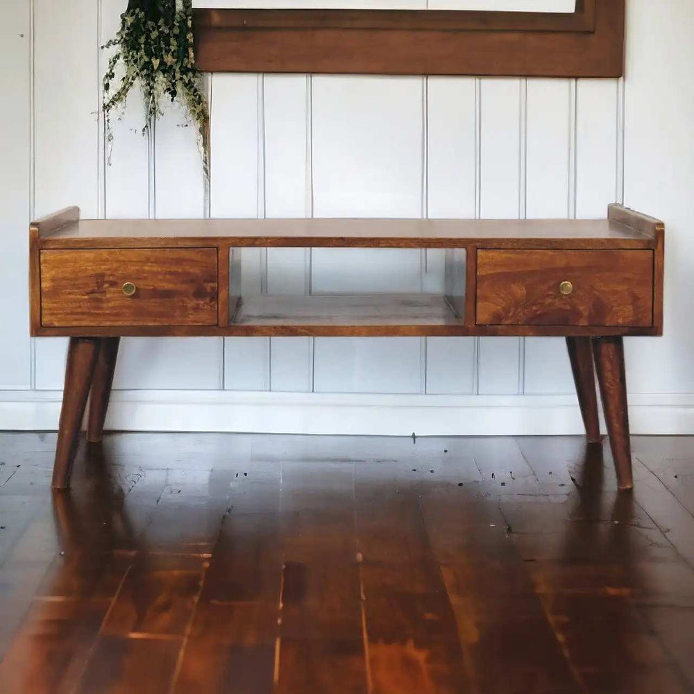 Elevated Chestnut Media Unit - Artisan Furniture - Flyclothing LLC