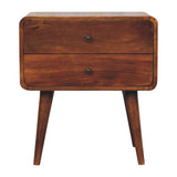 Artisan Large Curved Chestnut Bedside - Artisan Furniture