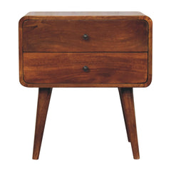 Artisan Large Curved Chestnut Bedside - Artisan Furniture