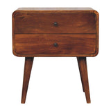 Artisan Large Curved Chestnut Bedside - Artisan Furniture - Flyclothing LLC