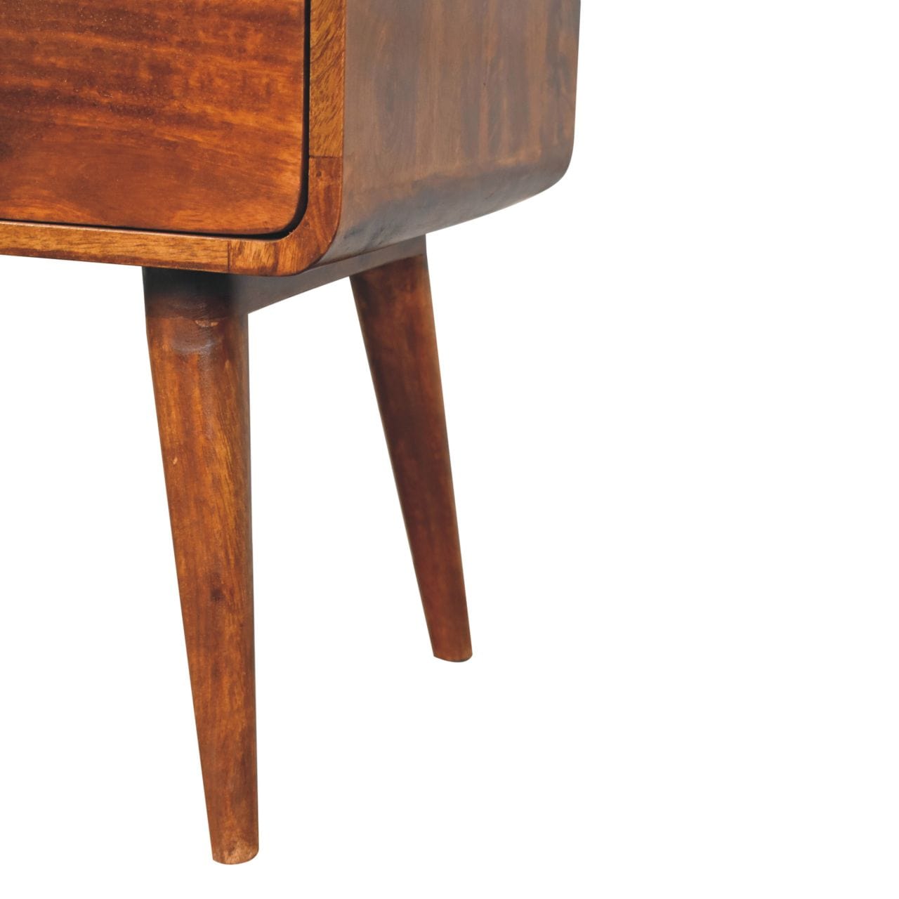 Artisan Large Curved Chestnut Bedside - Artisan Furniture