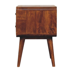 Artisan Large Curved Chestnut Bedside - Artisan Furniture
