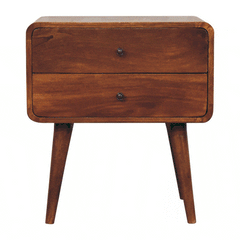 Artisan Large Curved Chestnut Bedside - Artisan Furniture