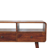 Artisan Triple Curved Chestnut Console Table - Artisan Furniture - Flyclothing LLC