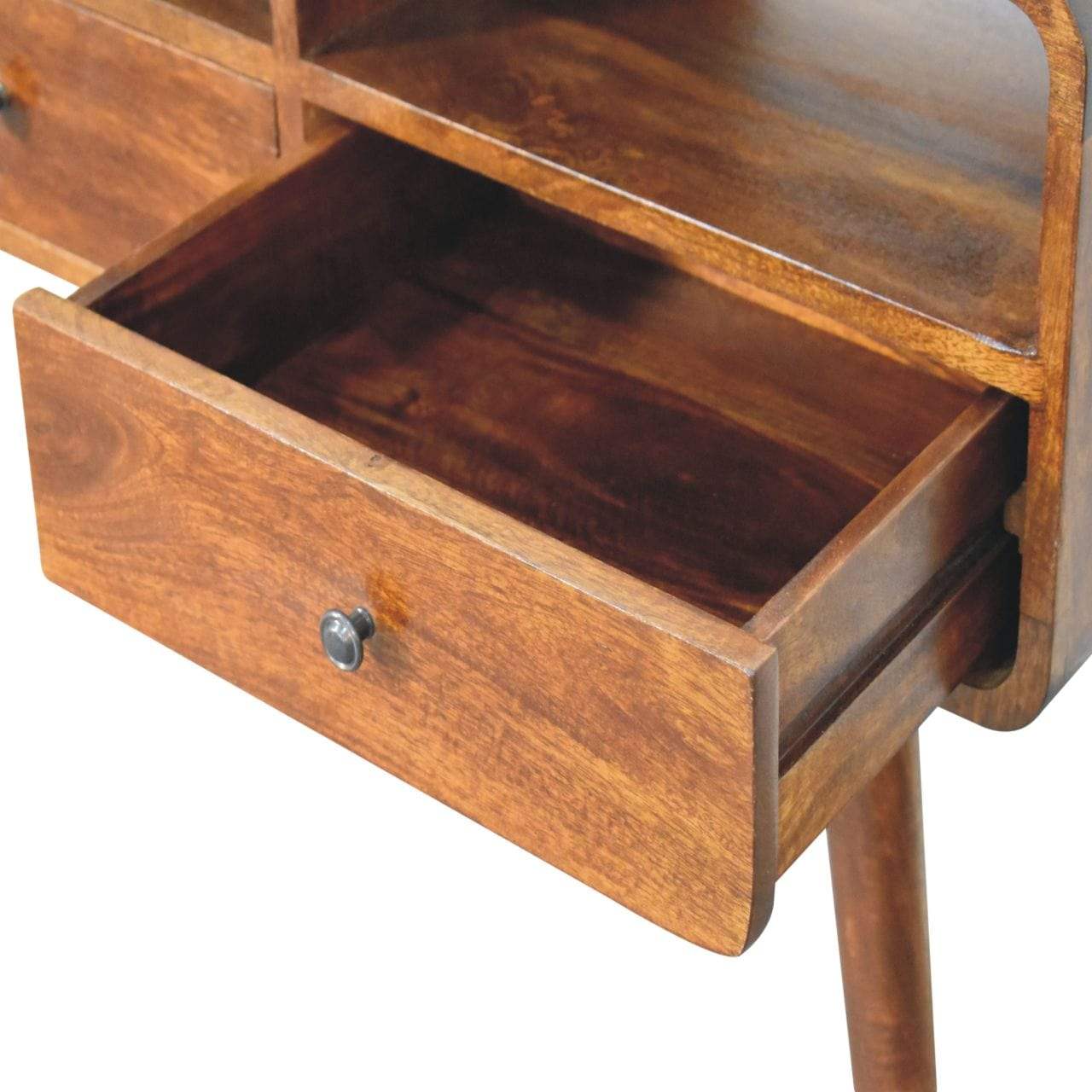 Artisan Triple Curved Chestnut Console Table - Artisan Furniture - Flyclothing LLC