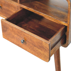 Artisan Triple Curved Chestnut Console Table - Artisan Furniture