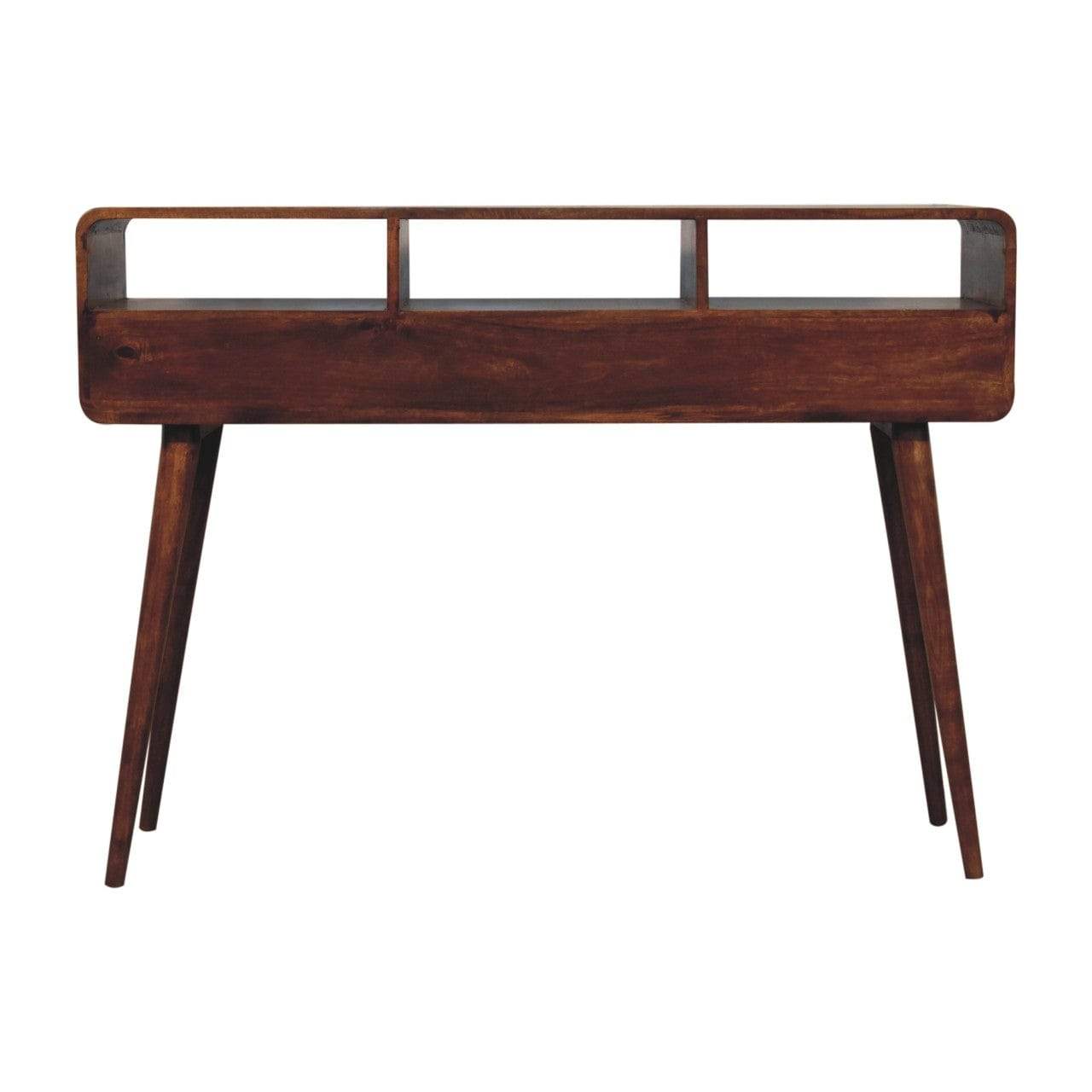 Artisan Triple Curved Chestnut Console Table - Artisan Furniture - Flyclothing LLC