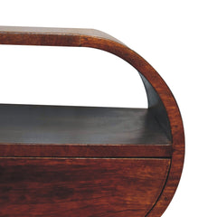 Artisan Large Chestnut Circular Open Bedside - Artisan Furniture