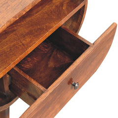 Artisan Large Chestnut Circular Open Bedside - Artisan Furniture