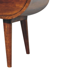 Artisan Large Chestnut Circular Open Bedside - Artisan Furniture