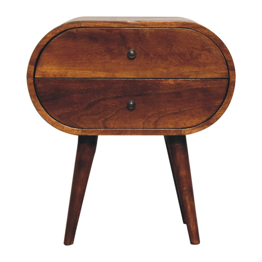 Artisan Large Chestnut Circular Bedside - Artisan Furniture