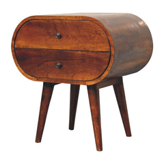 Artisan Large Chestnut Circular Bedside - Artisan Furniture