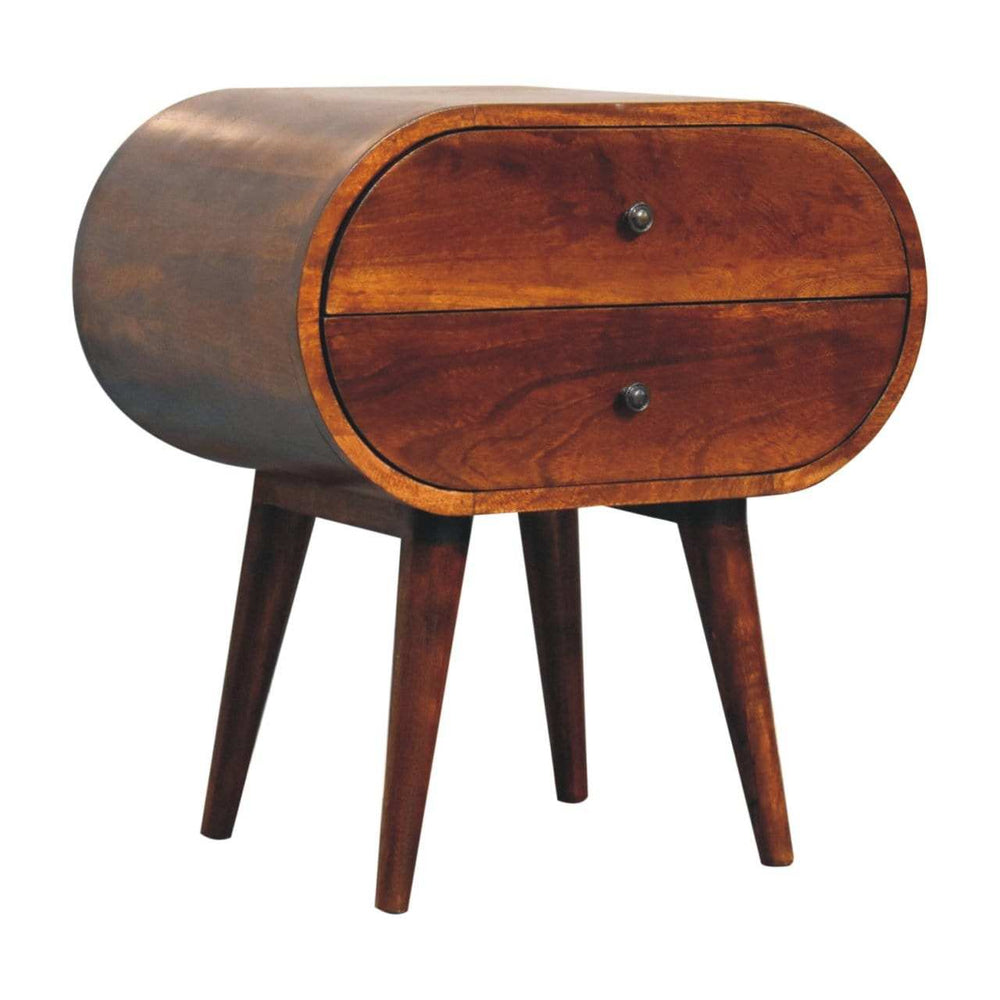 Artisan Large Chestnut Circular Bedside - Artisan Furniture - Flyclothing LLC