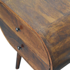 Artisan Large Chestnut Circular Bedside - Artisan Furniture