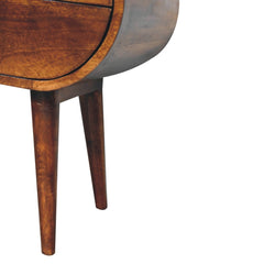 Artisan Large Chestnut Circular Bedside - Artisan Furniture