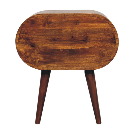 Artisan Large Chestnut Circular Bedside - Artisan Furniture