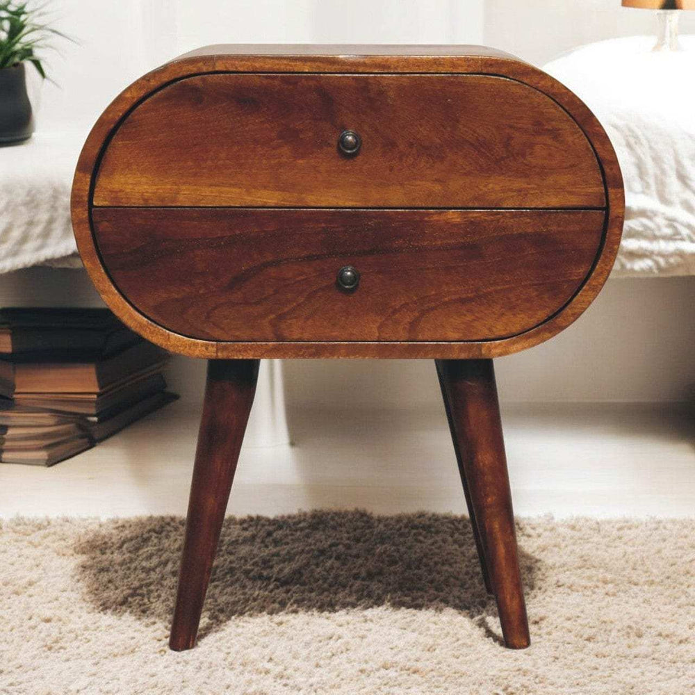 Artisan Large Chestnut Circular Bedside - Artisan Furniture - Flyclothing LLC