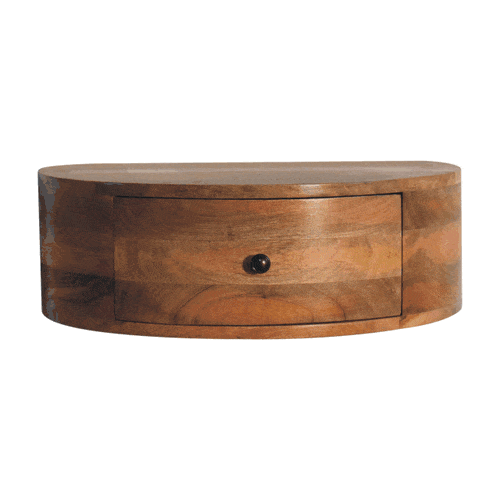 Artisan Large Wall Mounted Rounded Bedside - Artisan Furniture