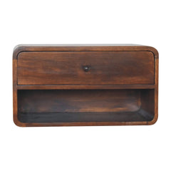 Artisan Large Chestnut Curve Floating Bedside - Artisan Furniture